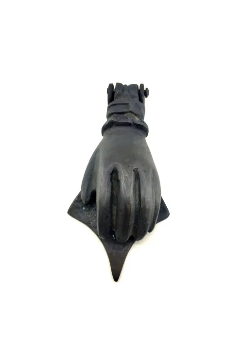 ieg™ Antika Tarz Dekoratif Pirinç El Kapı Tokmağı, Taktak - 167x75 mm, Oksit