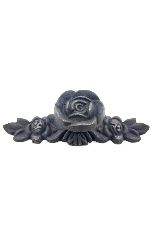 ieg™ Antika Tarz Dekoratif Pirinç Gül Düğme - 30x100 mm, Oksit