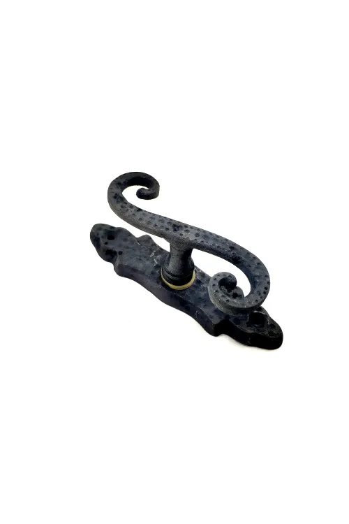 ieg™ Antika Tarz Dekoratif Pirinç Kıvrık Pencere Kolu - 130x33 mm, Oksit