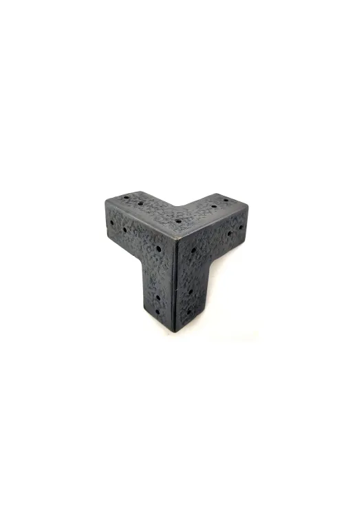 Antika Tarz Dekoratif Pirinç Köşe Gönye - 68x68 mm, Oksit
