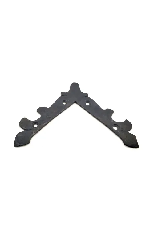ieg™ Antika Tarz Dekoratif Pirinç Lale Köşe Gönye - Üst, 133x133 mm, Oksit