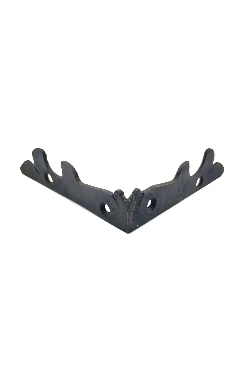 ieg™ Antika Tarz Dekoratif Pirinç Lale Köşe Gönye - Yan, 105x105 mm, Oksit