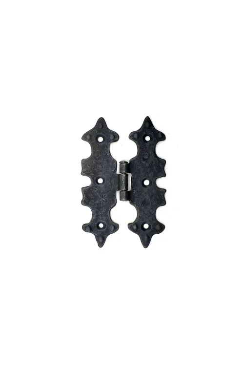 ieg™ Antika Tarz Dekoratif Pirinç Lale Menteşe - 104x77 mm, Oksit