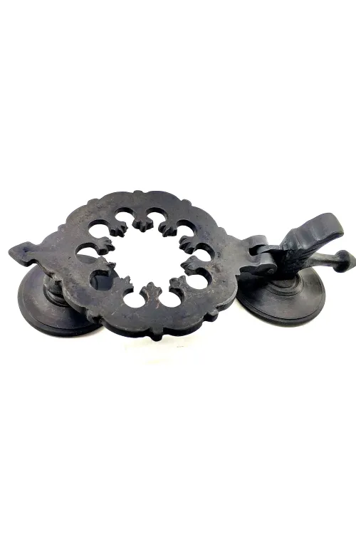 ieg™ Antika Tarz Dekoratif Pirinç Osmanlı Kapı Tokmağı, Taktak - 265x75mm, Oksit