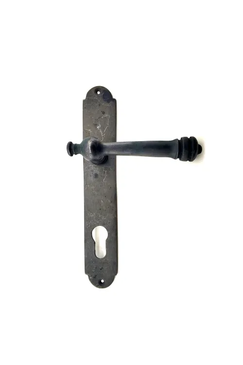 ieg™ Antika Tarz Dekoratif Pirinç Taşra Banyo Kapı Kolu - 220x35 mm, Oksit
