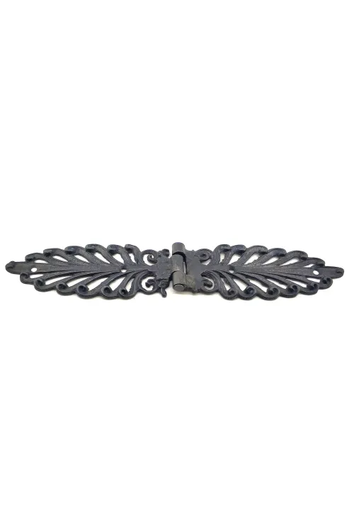 ieg™ Antika Tarz Dekoratif Pirinç Yaprak Desenli Menteşe - 55x265 mm, Oksit