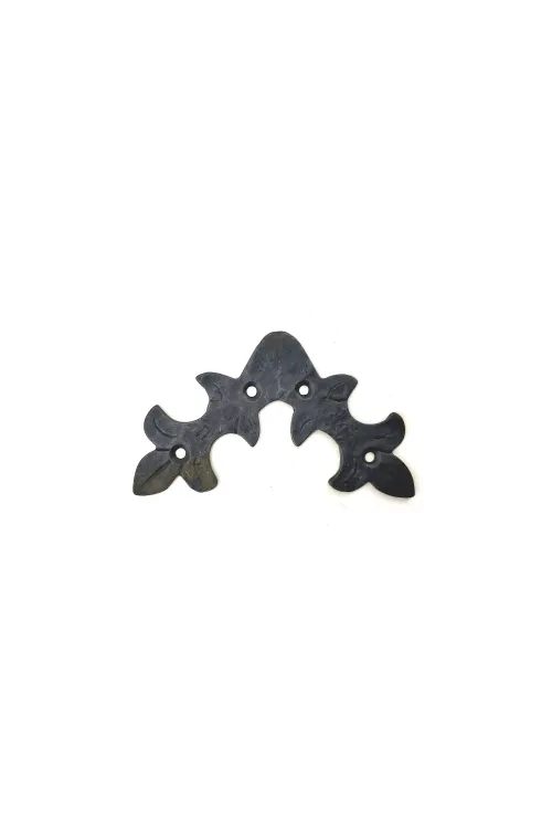 ieg™ Antika Tarz Dekoratif Pirinç Yaprak Gönye - 100x110 mm, Oksit