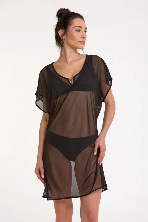 ieg™ Argento 2095-3001 Kadın Aksesuarlı Kısa Kaftan