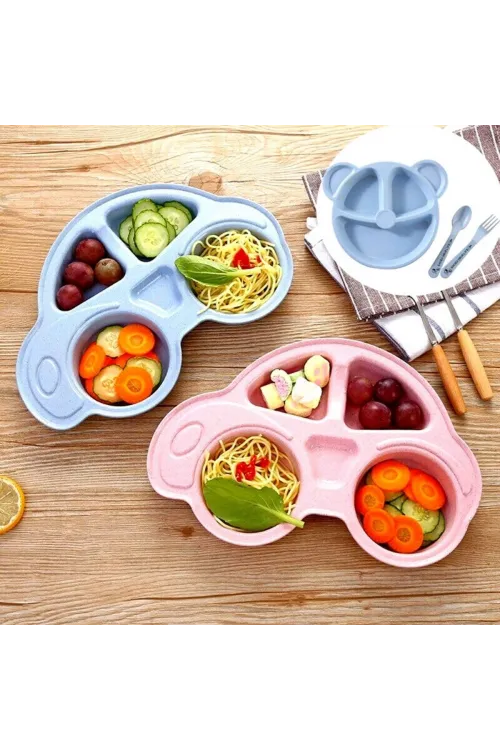 ieg™  Bebekler İçin Araba Şeklinde Sevimli Mama Tabağı Çocuk Tabldot