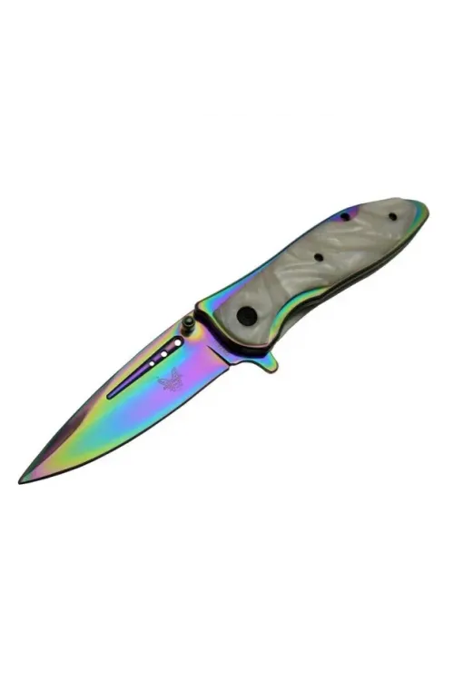 ieg™ Benchmade DA76-1 Çakı Renkli Sedef 20 cm Manuel, Kemerlikli