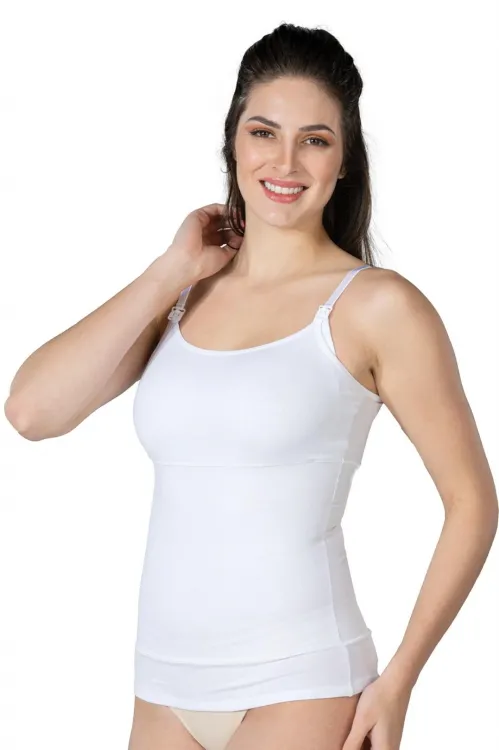 Beyaz MI  1402 Modal Cotton Emzirme Atlet Korse