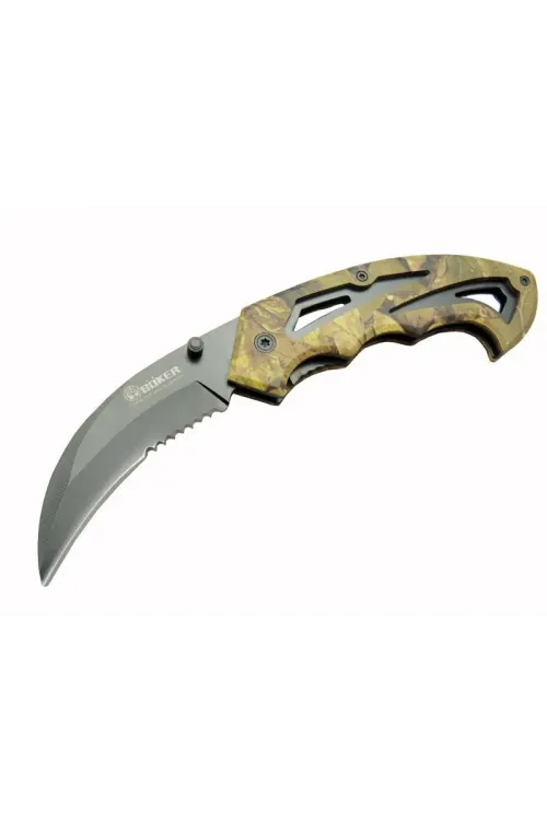 ieg™ Böker 2-6 Karambit Outdoor Çakı 19 cm - Plastik Kamuflaj Saplı