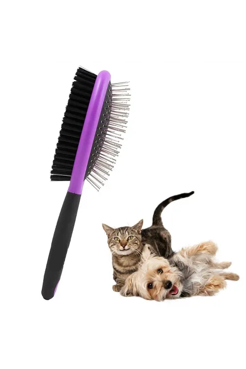 Buffer Çok Amaçlı Çift Taraflı Kolay Evcil Hayvan Kedi Köpek Temizleme Pet Fırçası