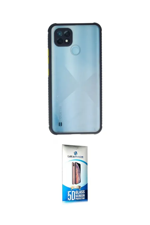 ieg™ C21 Kılıf Nova Asil Özel Seri - Siyah 5D Eko Cam Ekran Koruyucu