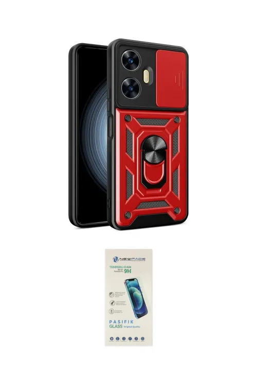 ieg™ C55 Kılıf Ahenk Klasik - Şeffaf Pasifik Cam Ekran Koruyucu