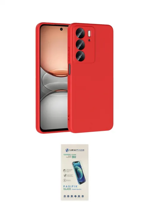 ieg™ C75 4G Kılıf Kozmos Yansıma Özel Seri - Şeffaf Pasifik Cam Ekran Koruyucu