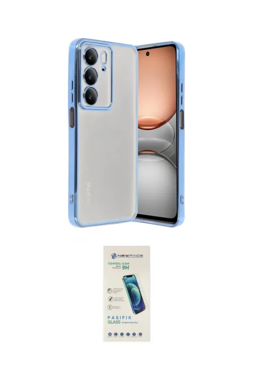 ieg™ C75 4G Kılıf Vadi Minimal - Şeffaf Pasifik Cam Ekran Koruyucu