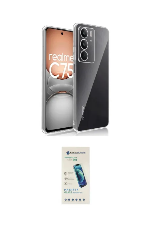 ieg™ C75 4G Kılıf Zirve Doku - Şeffaf Pasifik Cam Ekran Koruyucu
