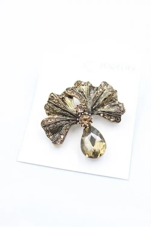IEG - Çiçek Broş - Bronz