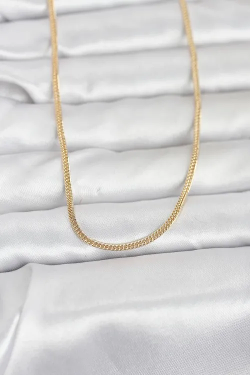 CM 14K Gold Renk Dolgun Zincir Model 60 cm Kadın Kolye TJ-BKO10954