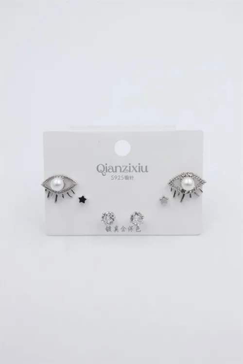 IEG - Çoklu Set Küpe - Gümüş