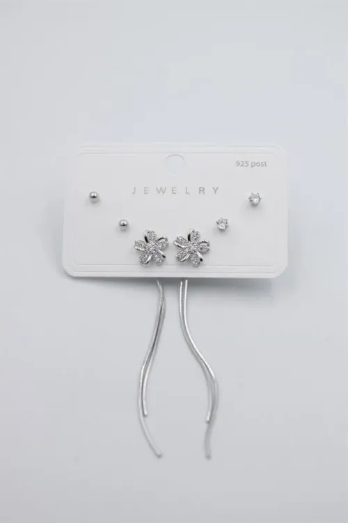 IEG - Çoklu Set Küpe - Gümüş
