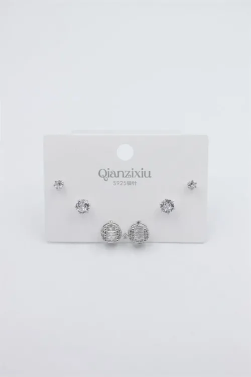 IEG - Çoklu Set Küpe - Gümüş