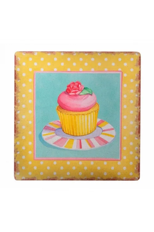 ieg™  Decotown Duvar Panosu 40*40 Cup Cake Muffin Motifli Duvar Süsü