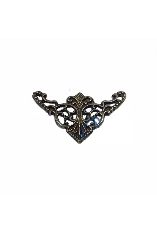 ieg™ Dekoratif Köşe Süsü, Köşelik - Küçük, 19x34mm, Antik, 1 Adet