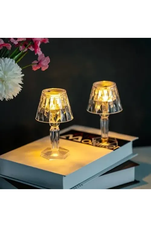 Dekoratif Pilli LED Masa Lambası 12Li