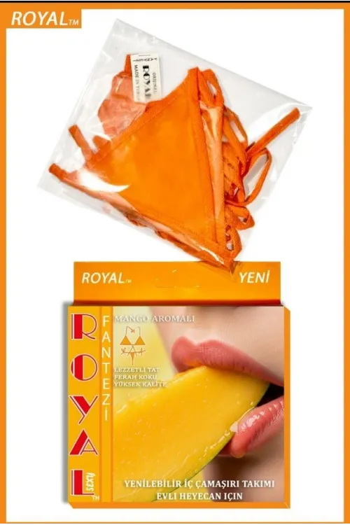 Fantezi Tüketilebilen Yenilebilir Mango Aromalı İç Çamaşırı Takımı