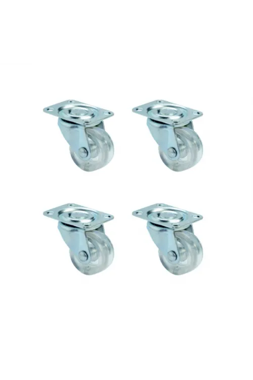 Furç Tablalı Bilyalı Teker - 28MM - Şeffaf HKS238 - 4 Adet