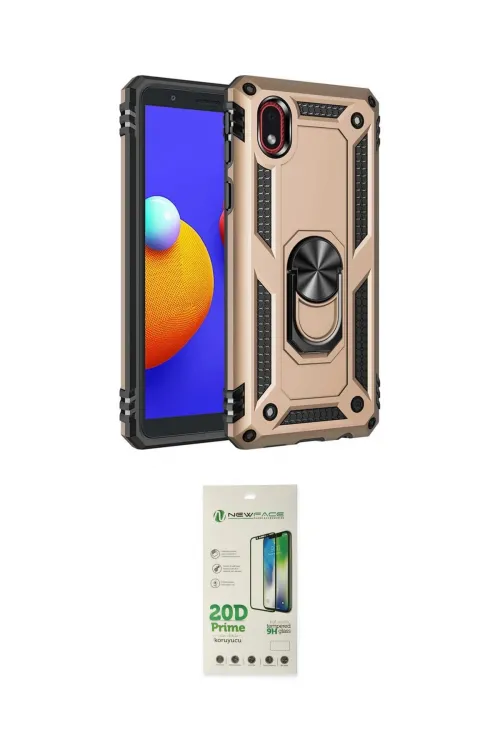 ieg™ Galaxy A01 Core Kılıf Ahenk Klasik Koleksiyonu - Siyah 20D Premium Cam Ekran Koruyucu