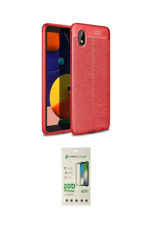 ieg™ Galaxy A01 Core Kılıf Doruk Klasik Özel Seri - Siyah 20D Premium Cam Ekran Koruyucu