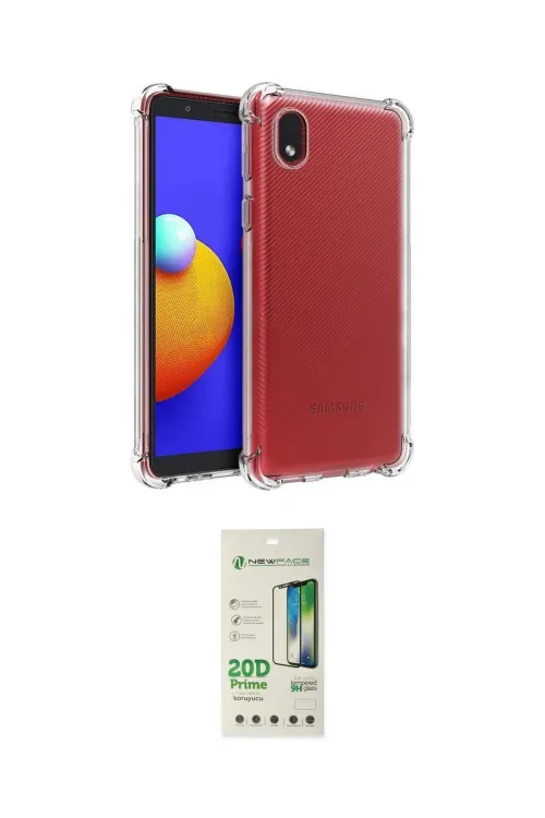 ieg™ Galaxy A01 Core Kılıf İz Form Prime - Siyah 20D Premium Cam Ekran Koruyucu