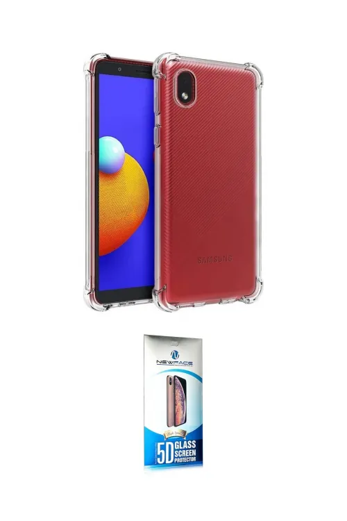 ieg™ Galaxy A01 Core Kılıf İz Form Prime - Siyah 5D Eko Cam Ekran Koruyucu