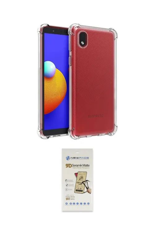 ieg™ Galaxy A01 Core Kılıf İz Form Prime - Siyah Mat Seramik Nano Ekran Koruyucu