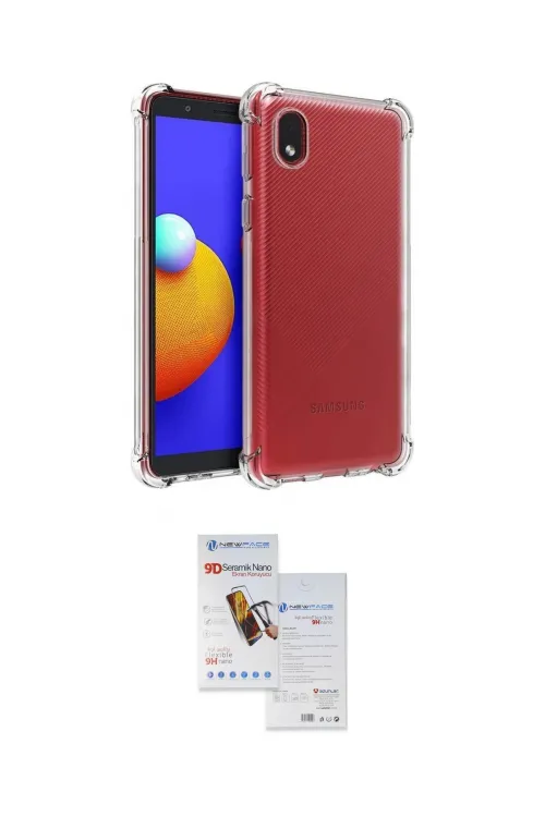 ieg™ Galaxy A01 Core Kılıf İz Form Prime - Siyah Seramik Nano Ekran Koruyucu