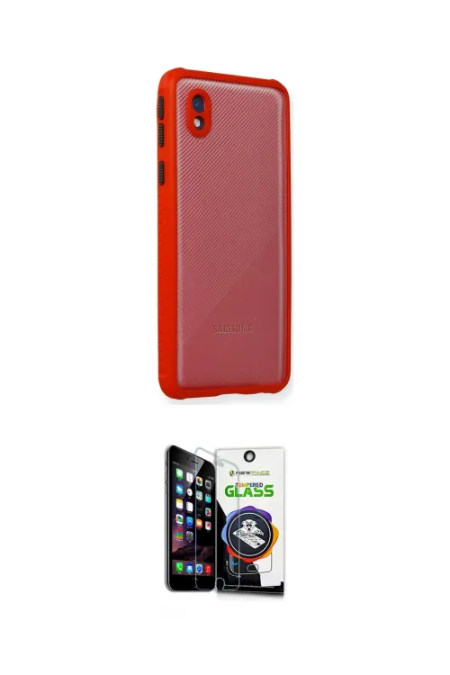 ieg™ Galaxy A01 Core Kılıf Nova Asil Özel Seri - Şeffaf Temperli Cam Ekran Koruyucu