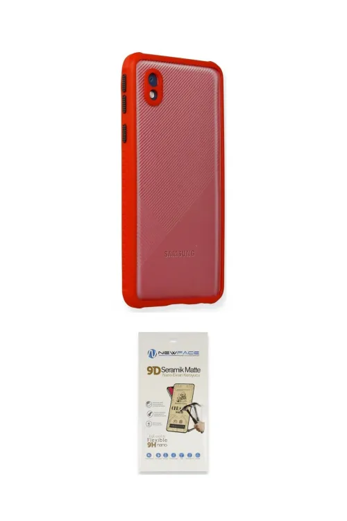 ieg™ Galaxy A01 Core Kılıf Nova Asil Özel Seri - Siyah Mat Seramik Nano Ekran Koruyucu