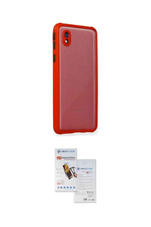 ieg™ Galaxy A01 Core Kılıf Nova Asil Özel Seri - Siyah Seramik Nano Ekran Koruyucu