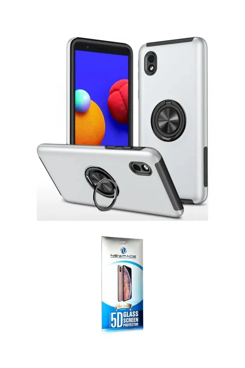 ieg™ Galaxy A01 Core Kılıf Odak Form Prime - Siyah 5D Eko Cam Ekran Koruyucu