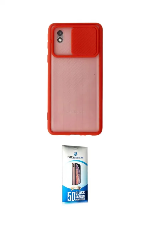 ieg™ Galaxy A01 Core Kılıf Vadi Çizgi - Siyah 5D Eko Cam Ekran Koruyucu