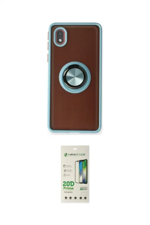 ieg™ Galaxy A01 Core Kılıf Yörünge Çizgi - Siyah 20D Premium Cam Ekran Koruyucu