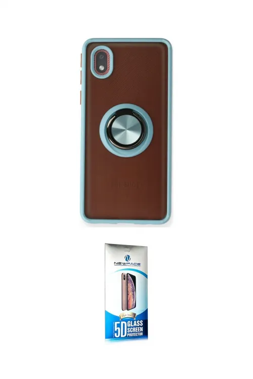 ieg™ Galaxy A01 Core Kılıf Yörünge Çizgi - Siyah 5D Eko Cam Ekran Koruyucu