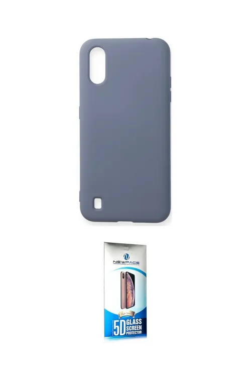 ieg™ Galaxy A01 Kılıf Ahenk Serisi - Siyah 5D Eko Cam Ekran Koruyucu