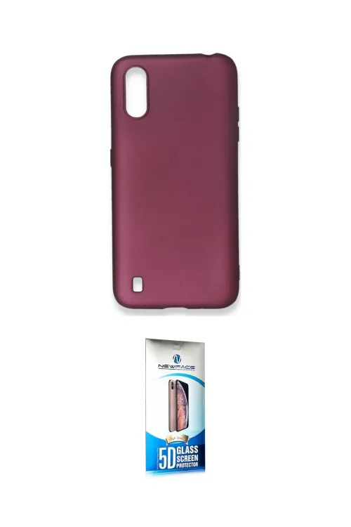 ieg™ Galaxy A01 Kılıf Kozmos Yansıma Özel Seri - Siyah 5D Eko Cam Ekran Koruyucu