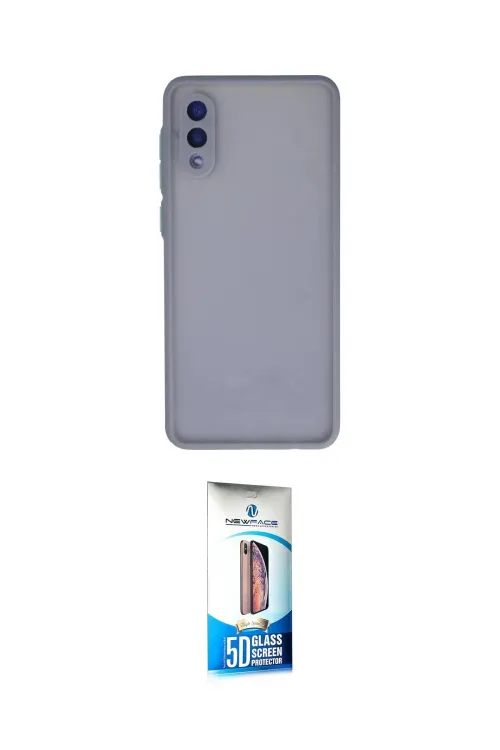 ieg™ Galaxy A02 Kılıf Ahenk Çizgi Serisi - Siyah 5D Eko Cam Ekran Koruyucu