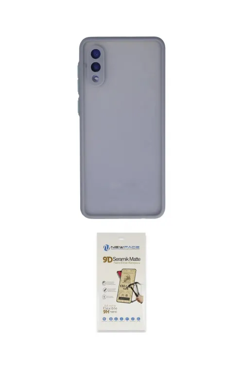 ieg™ Galaxy A02 Kılıf Ahenk Çizgi Serisi - Siyah Mat Seramik Nano Ekran Koruyucu