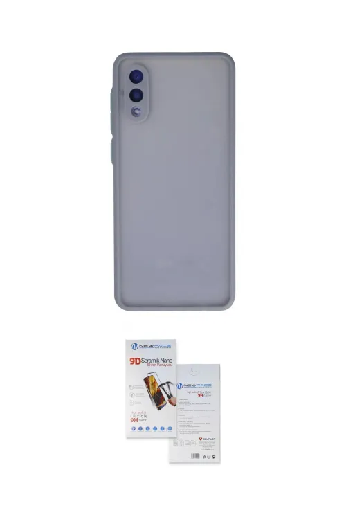 ieg™ Galaxy A02 Kılıf Ahenk Çizgi Serisi - Siyah Seramik Nano Ekran Koruyucu